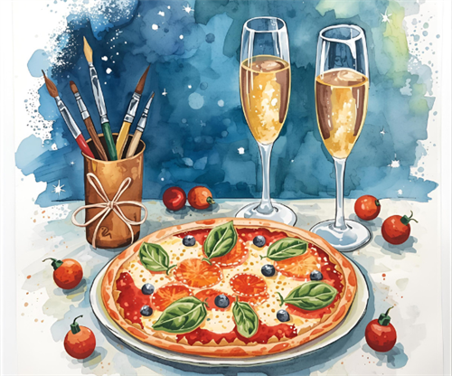 Festive Paint, Pizza and Prosecco