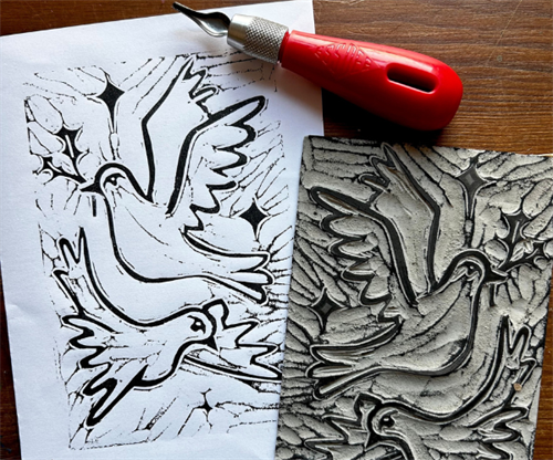 Christmas Card Linoprinting Workshop