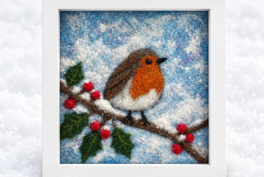 Winter Robin Needle Felting Workshop
